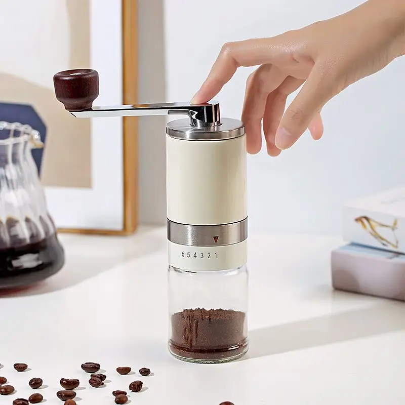 ManualCoffeeGrinderCoarseFineGrindingStainlessSteelCeramicHand