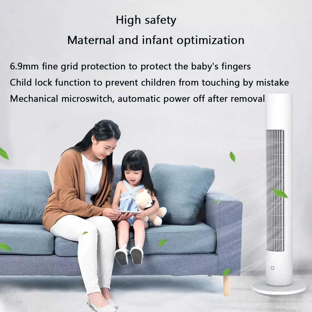 Original Xiaomi Floor Tower Fan Mijia Timing Bladeless Dc Frequency  Conversion Standing Wide Angle Cooler Air Conditioner Home - Fans -  AliExpress
