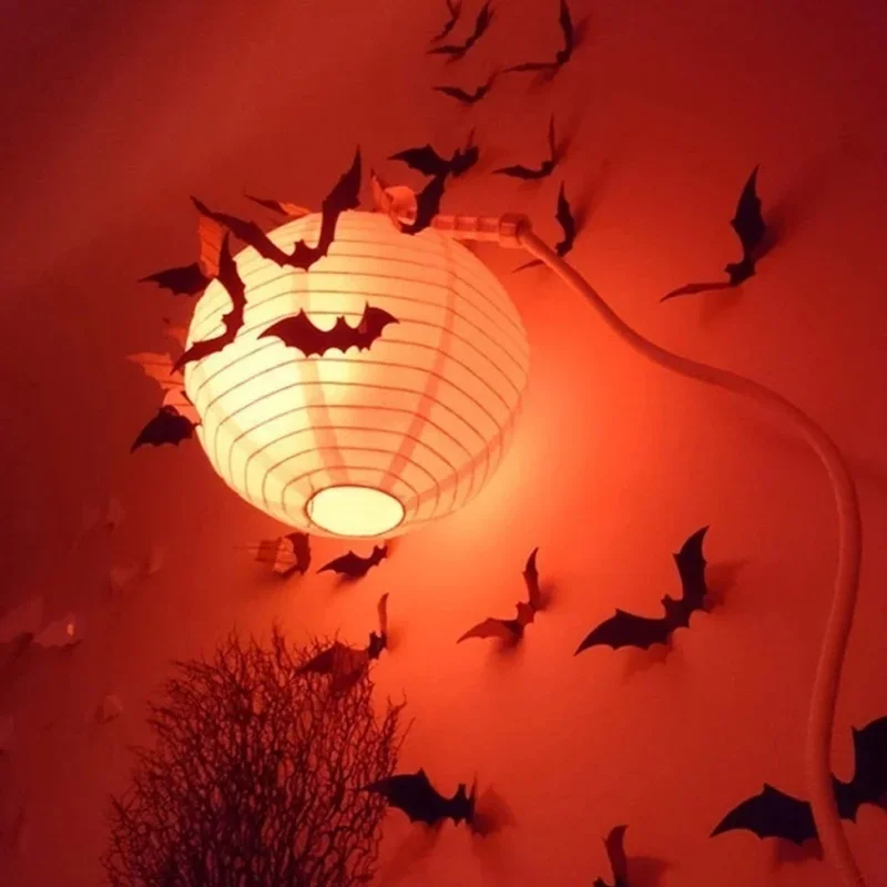 Children's Room Wall Sticker Halloween Atmosphere Decoration 3D Black PVC Bat DIY Bat Wall Sticker Creative Home Wallpaper
