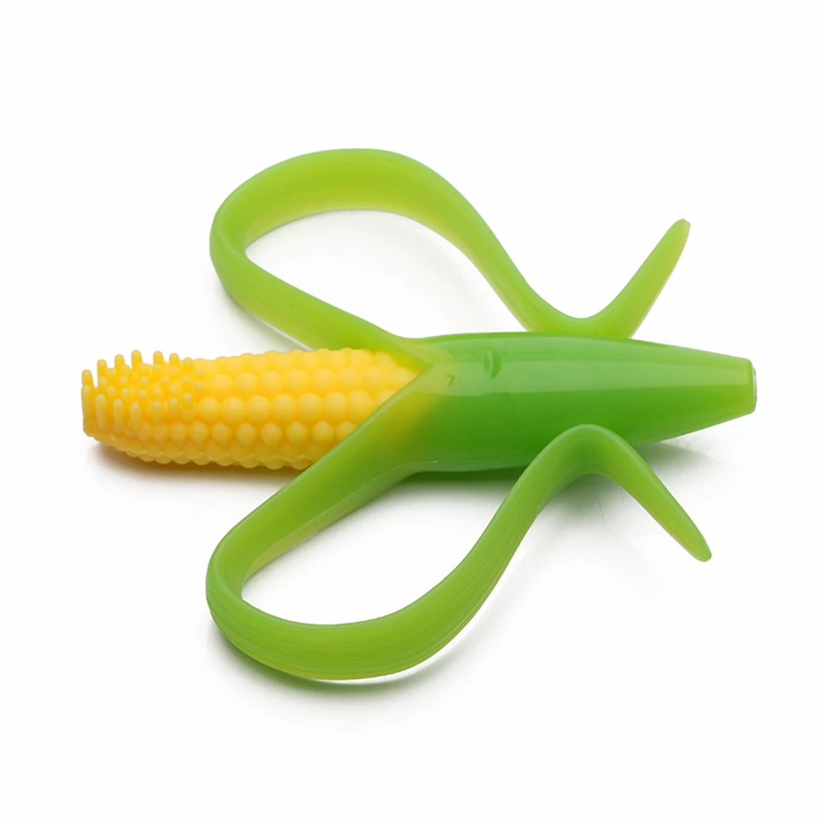Mommy And Angel Baby Safe BPA Free Teether Toys Toddle Corn Training Toothbrush Silicone Chew Dental Care Toothbrush Baby Gift baby toothbrush baby teeth cleaning tool baby teething toy