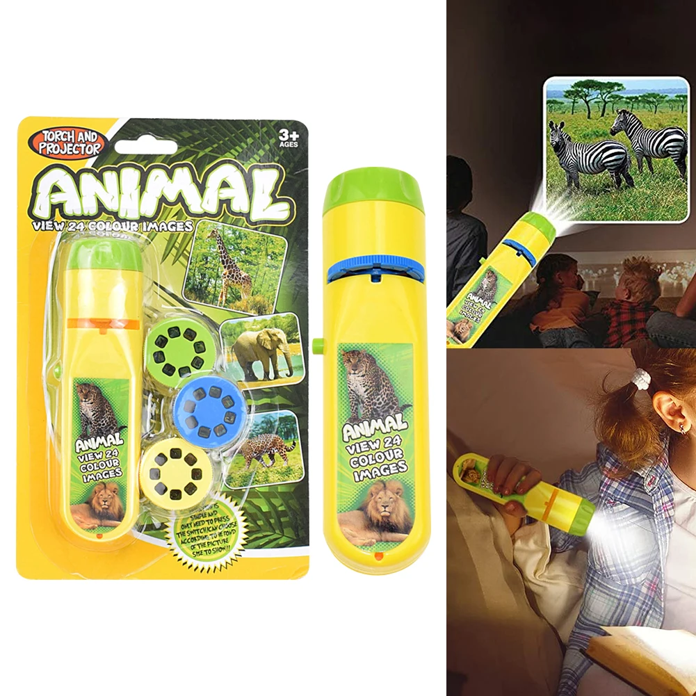 Projector Flashlight Bedtime Night Light 24 Pictures Science Educational Gift for Wall Ceiling Tent Boys Girls led flashlight mini flashlight led flashlights mini led flashlight led torch light