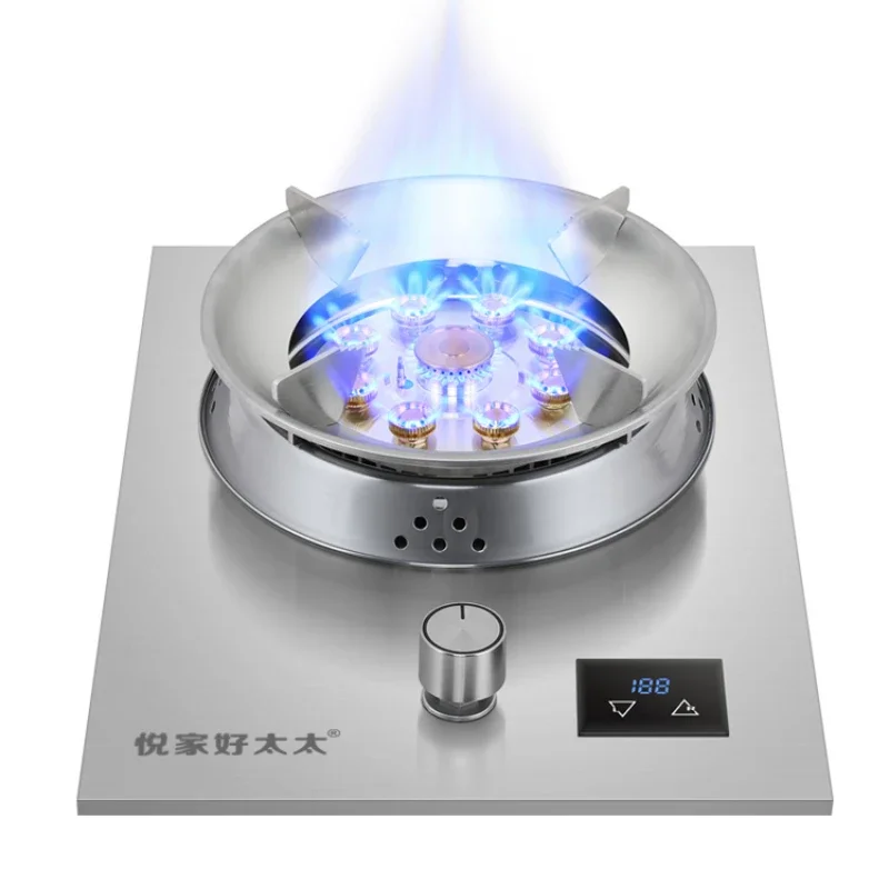 Kitchen Versatile Stainless Steel Gas Stove Household Gas Stove Liquefied Gas Natural Gas Embedded Desktop Furnace 6