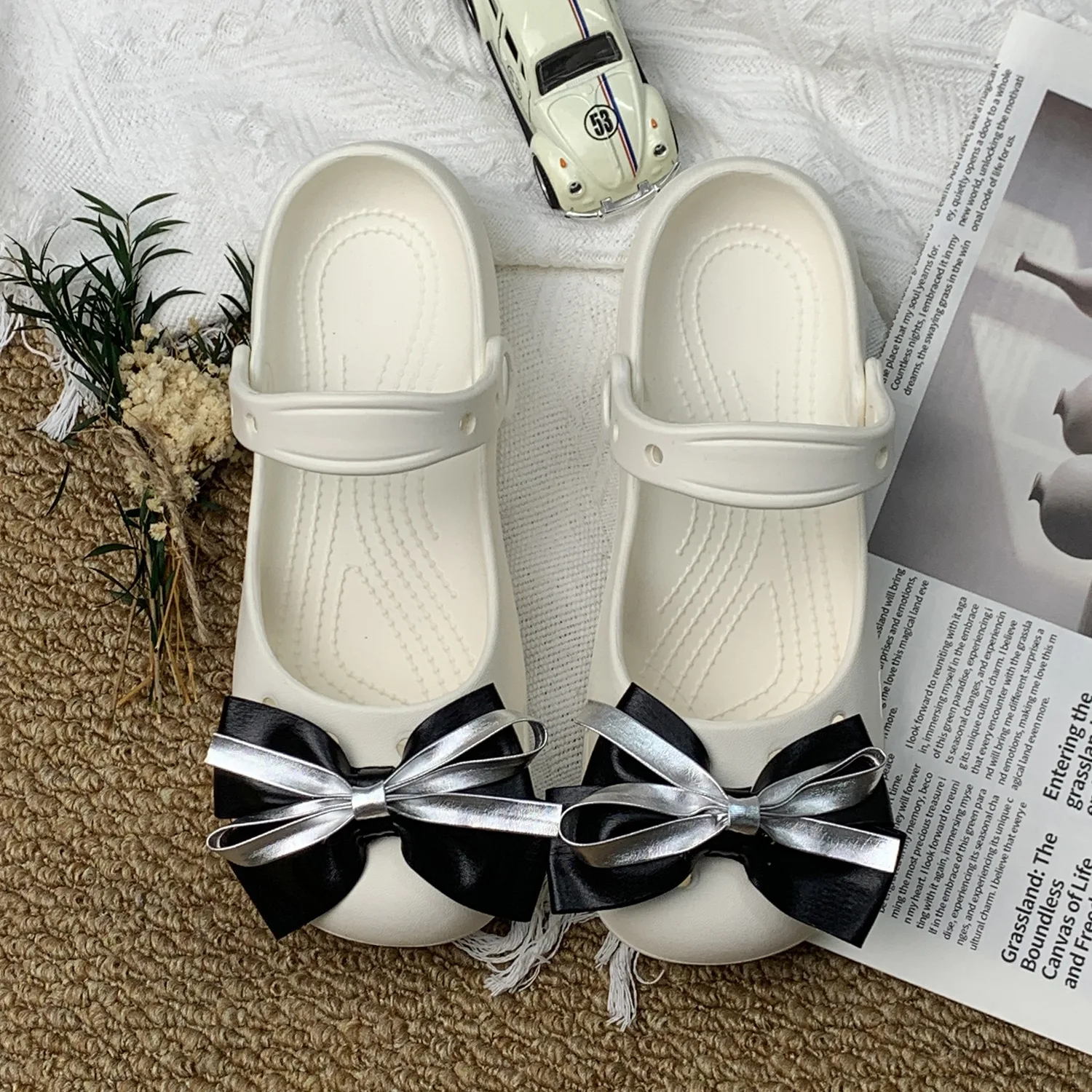 2026 ballet hole shoes platform slippers women's summer wear eva sandals non-slip Xiaohongshu Douyin women's explosion 4