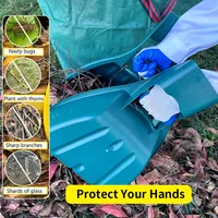 Portable Leaf Hand Rakes Gather Leaves Grabber Leaf Collector Rubbish Pick Up Scoops Hand Held Collector for Garden Cleaning 2
