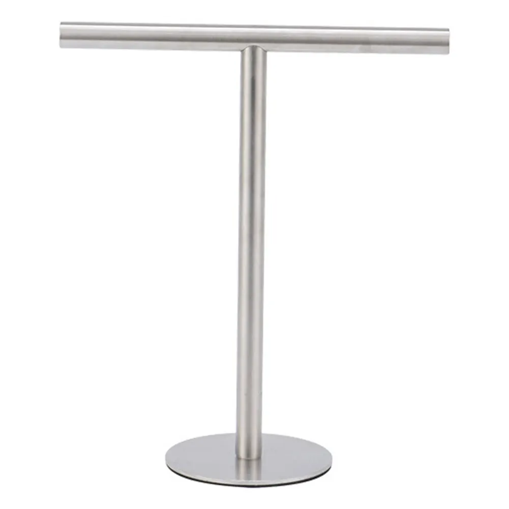 Stainless Steel Hand Towel Holder Free Standing Towel Rack T-Shape Bar Rack for Bathroom Kitchen Vanity Countertop
