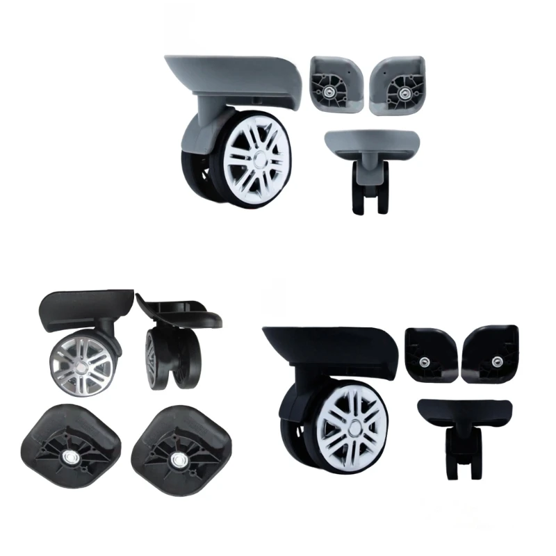 

2023 New 4Pcs Rubber Trolley Caster Replacement 360° Spinner 60x12mm Silent Suitcase Luggage Box Wheels Repairing Heavy