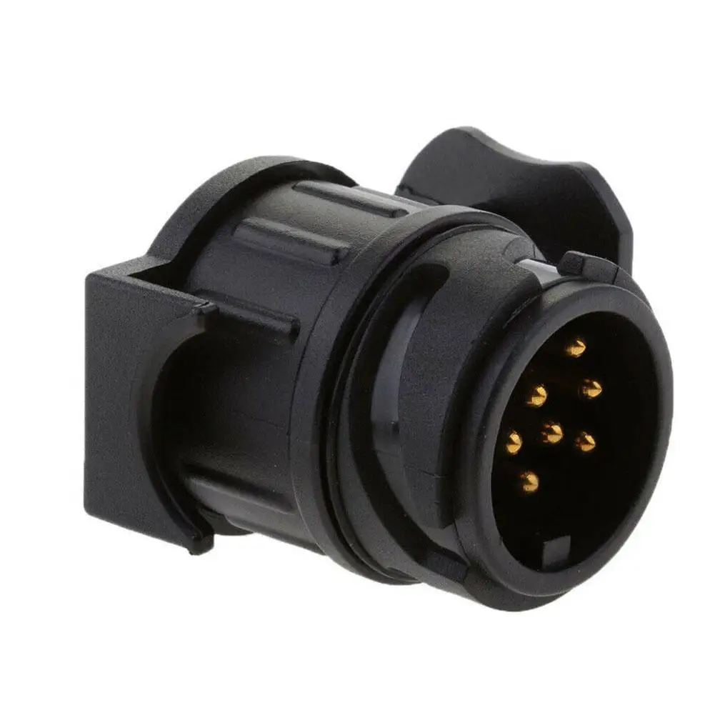 Trailer Plug Adapter Towing Adapter Towing Adaptor 13 To 7 Pin Plug Socket Waterproof Truck Towing Electric Adapter For European Standard Trailer Converter Tow Accessorie