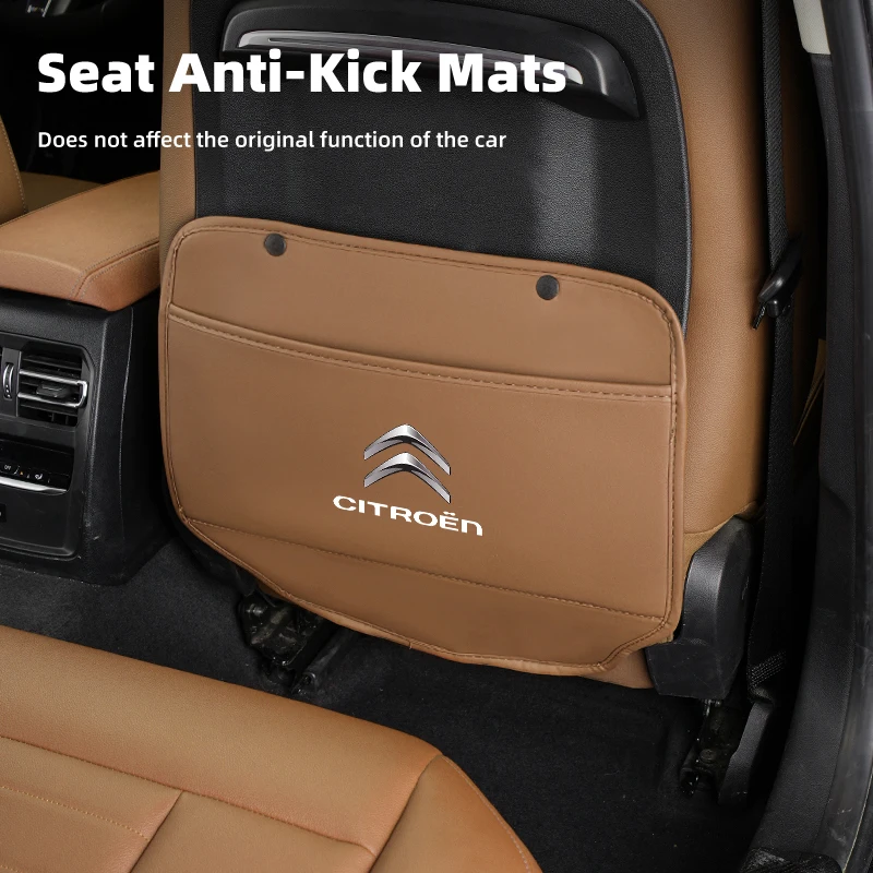 Car Seat Anti-Kick Pad Leather Back Protector Cover