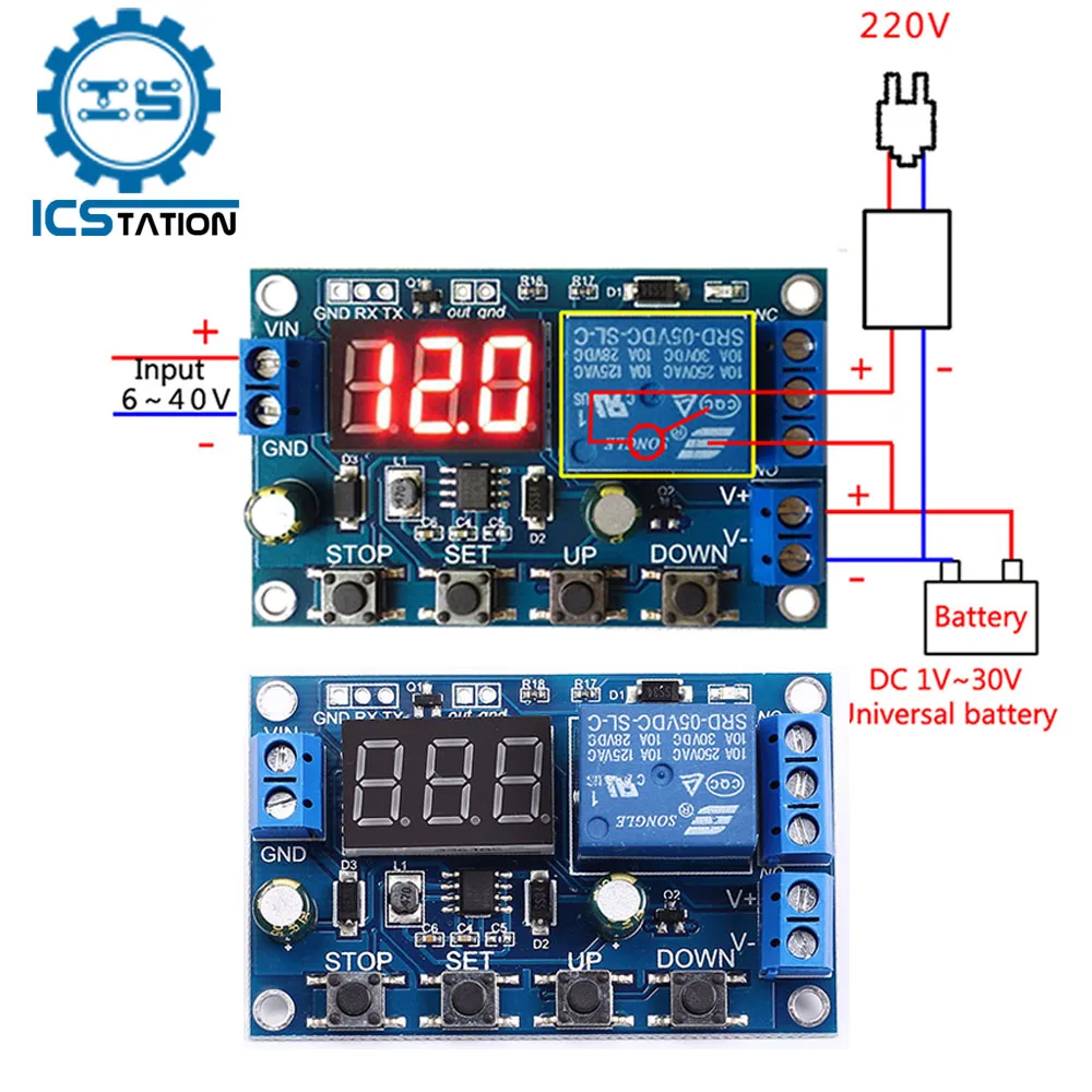 Battery Charger Discharger Control Low Voltage Auto Cut Off