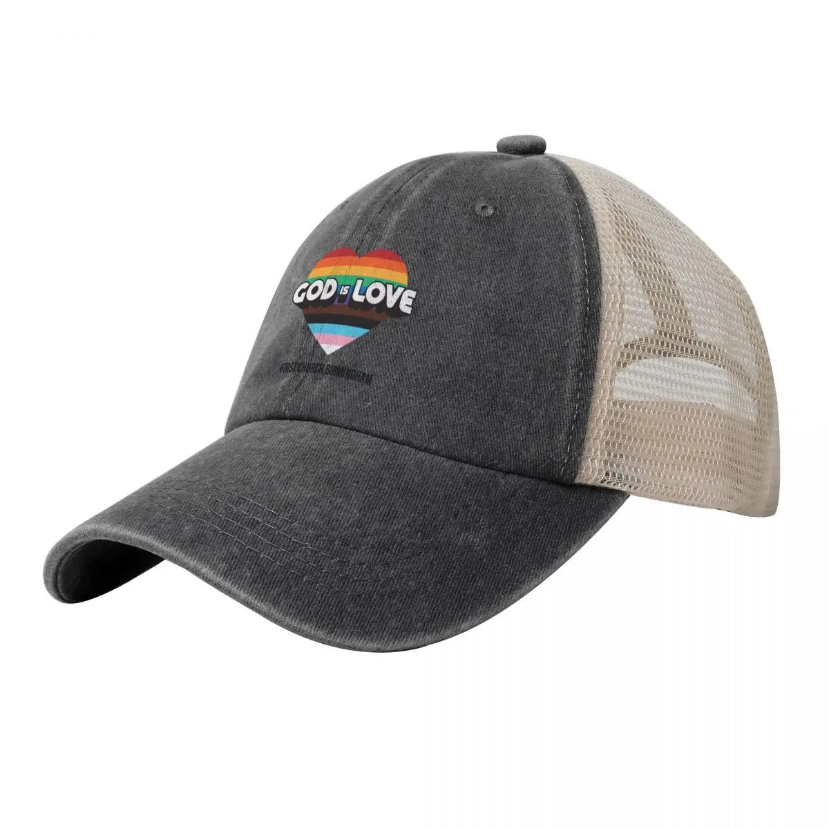 

God is Love 2022 logo Cowboy Mesh Baseball Cap black beach hat Sunhat Cosplay Women's 2024 Men's