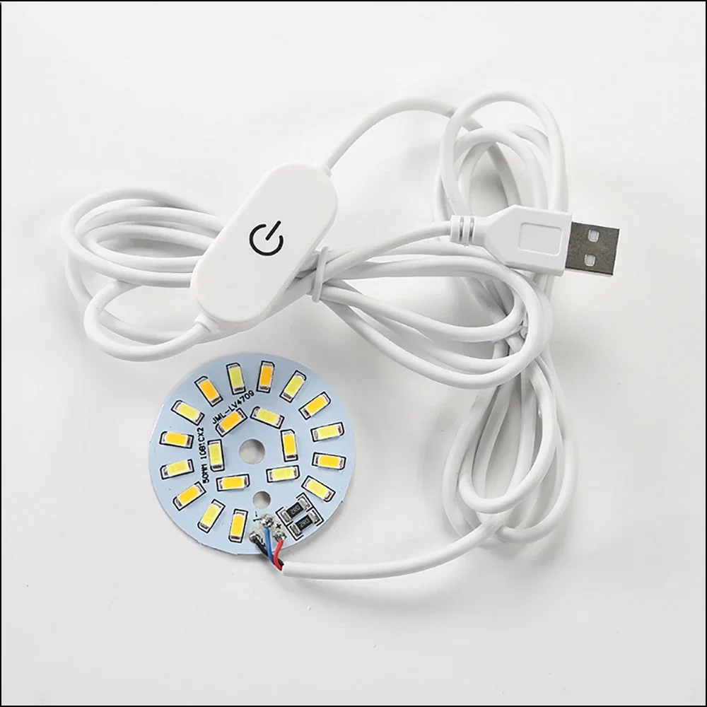 Description Picture 5 of item1.5m Line Length DC 5V USB LED Lights 3 Colors 3W 10W Desk Book Lamp with Touch Switch Dimmable Bedroom Reading USB Night Light