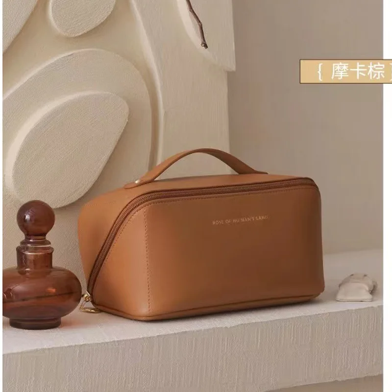 Large Portable Cosmetic Bag Organizer Portable Travel Cosmetic Bag Open  Flat Women Gift Cosmetic Bag Portable Zipper Bag _ - AliExpress Mobile