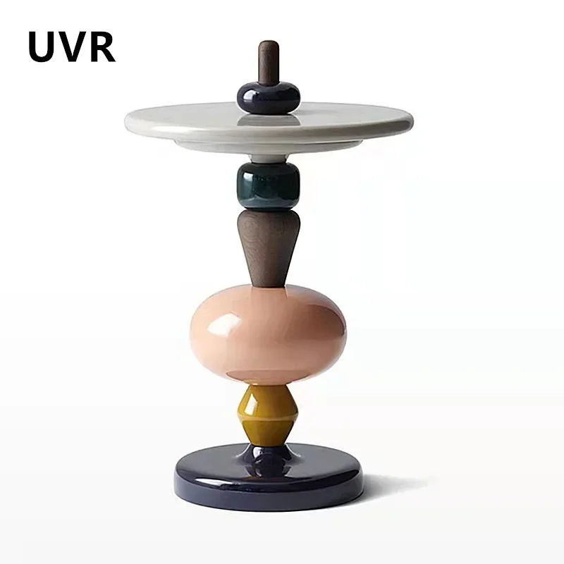 UVR High Quality Coffee Table Small Round Table Living Room Sofa Side Corner Small Side Bedroom Coffee