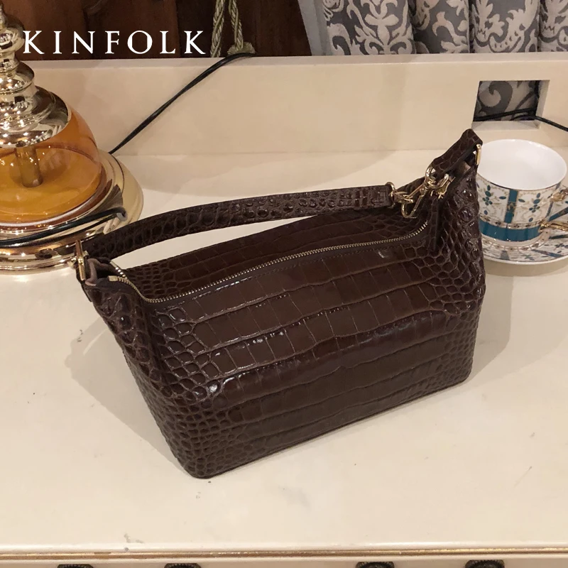 Original Niche Design Сумка Женская New High-quality Box Bag Crocodile Vintage Shoulder Bag Women's Square Handbag Free Shipping