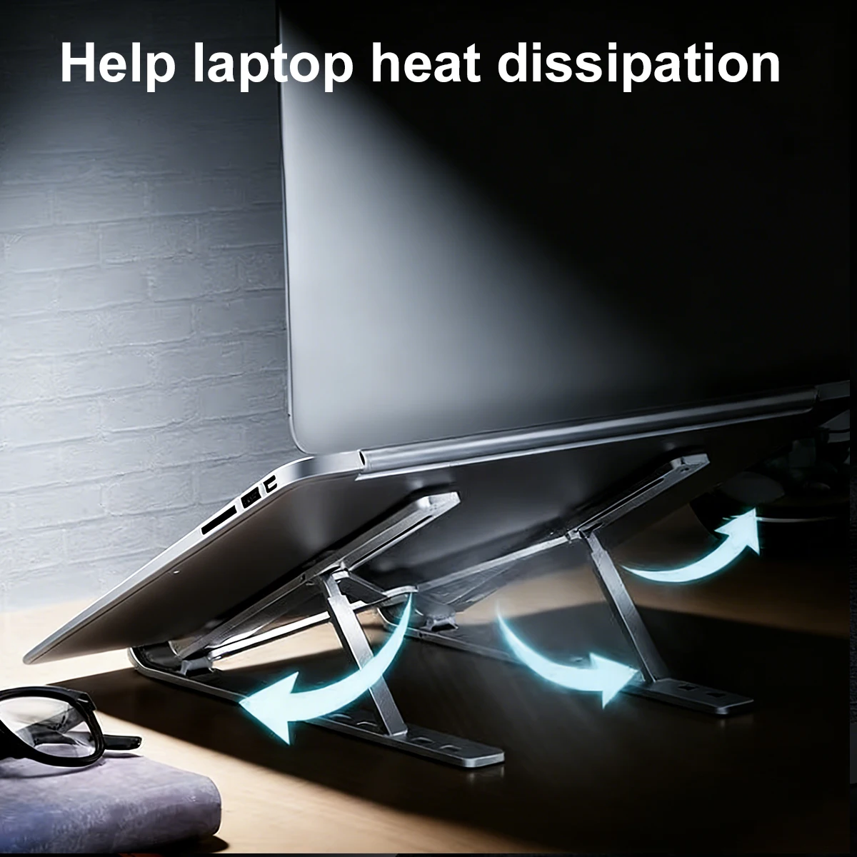 Macbook용 접이식 노트북 스탠드 조정 가능한 알루미늄 컴퓨터 PC 태블릿 스탠드 노트북 테이블 노트북 홀더 열 방출