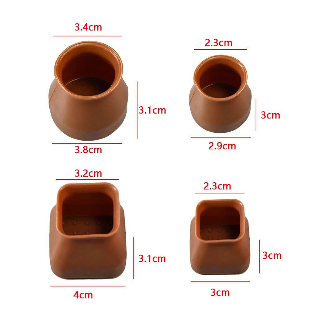 Chair Leg Caps Chair Leg Protector Furniture Foot Protector Furniture Leg Pads Furniture Foot Pads Furniture Leg Caps Rubber Furniture Feet Pads Furniture Feet 16 Pcs/lot Silicone Chair Table Foot Cover Protector Furniture Feet Round/Square Chair Legs Covered with Felt Silicone