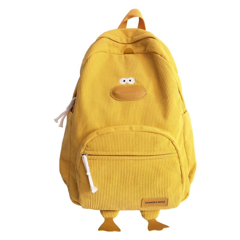 2025 high-capacity Cartoon Duck Backpack Travel Bag Female College Student Versatile Korean Edition Girls' School bags backpacks