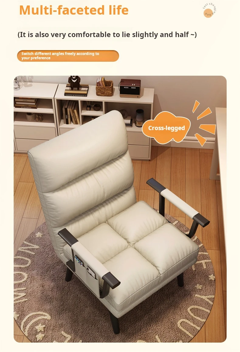Description Picture 6 of itemluxury Relaxing Recliner living room armchair office lunch break chair bed lounge Design folding lazy Sofa ergonomic furniture