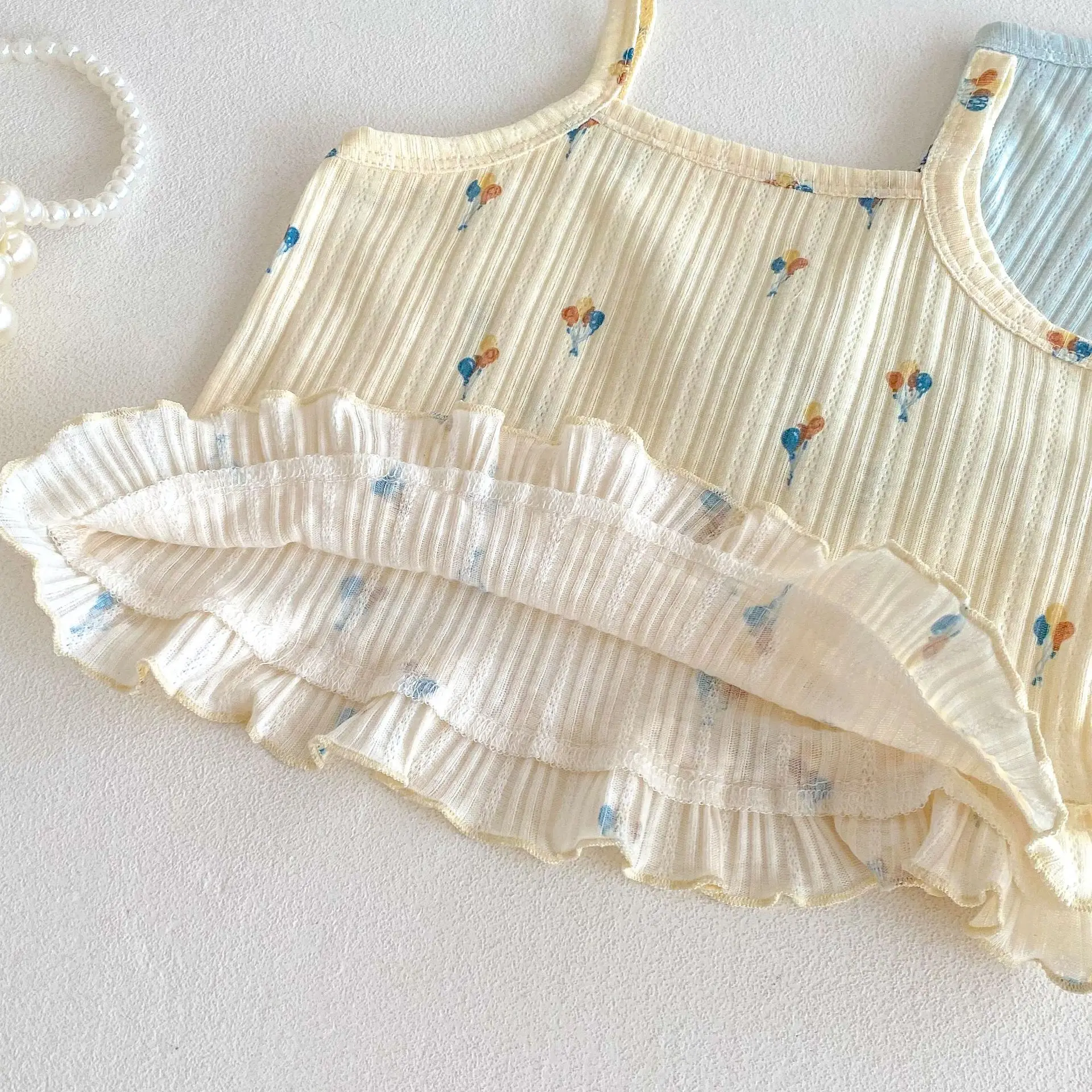 Girls Summer Clothing Set Camisole Tee And Shorts