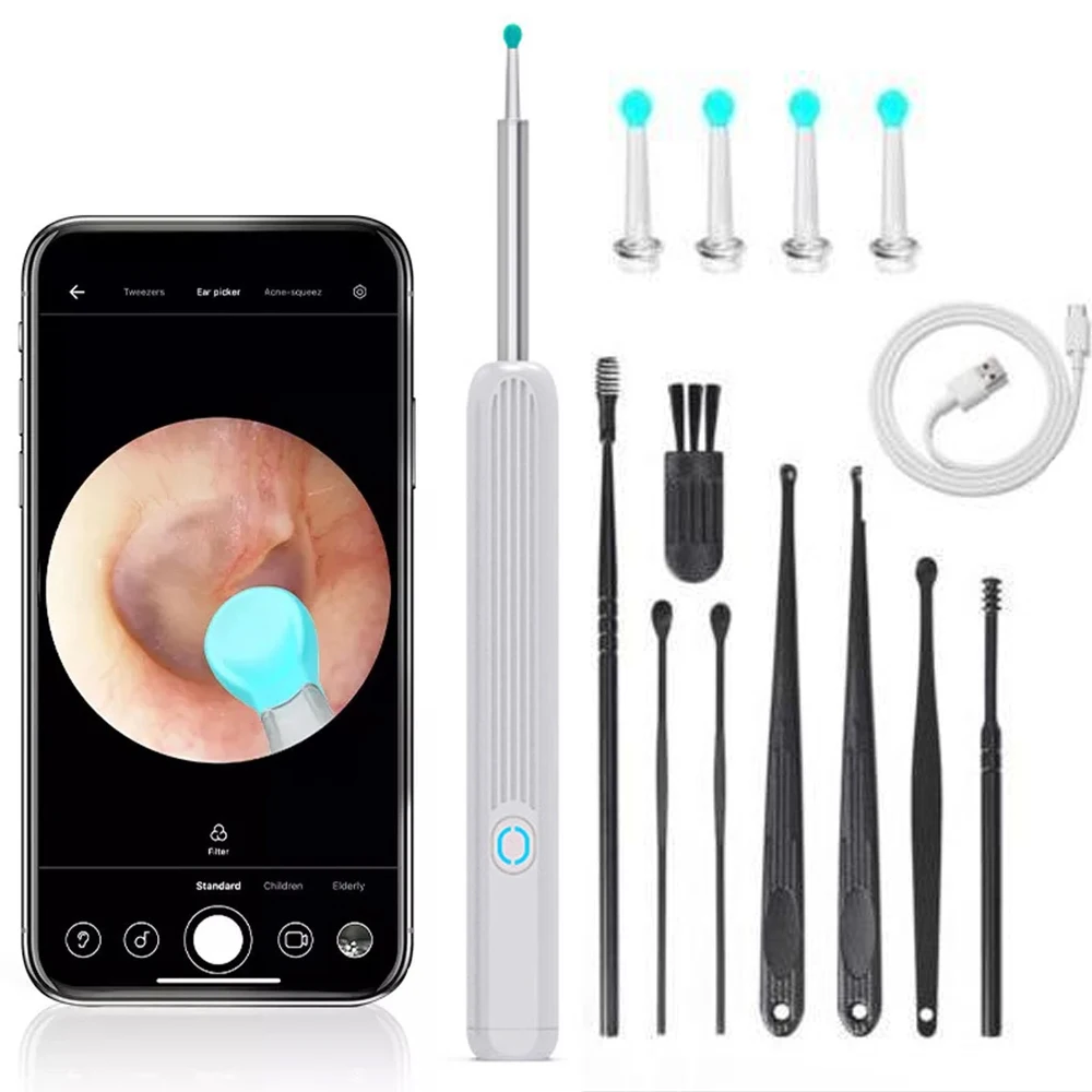 

Wireless Intelligent Visual Ear Pick Cleaner 3.5mm Luminous Endoscope Portable Ear Cleaning Tool HD Otoscope Ear Picking Spoon