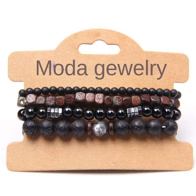 Conjunto de Pulsera de Labradorita Natural, Hematita Real, Limpieza de Energía