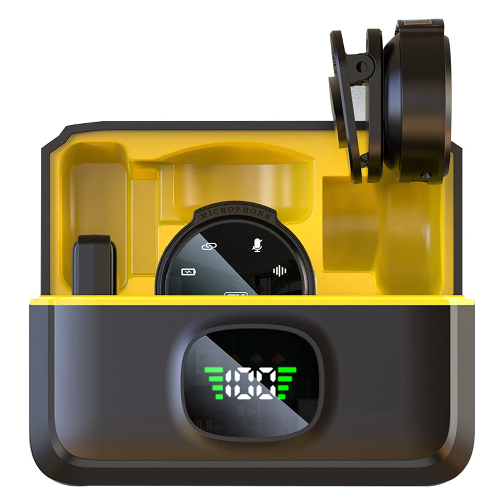 마그네틱 클립이 있는 무선 라발리에 라펠 마이크, 비디오 녹화용 iOS 인터페이스, 유튜브 브이로그 USB-C