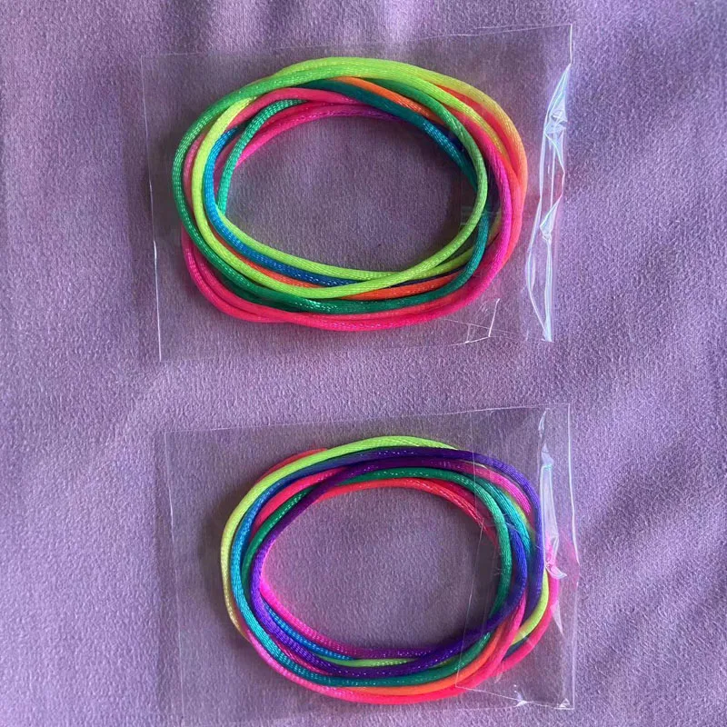 3PCS Chinese String For Kids Finger Game Rainbow Colored Rope 160CM Children's Day Gift Birthday Party Supplies Kinder Spiele 6