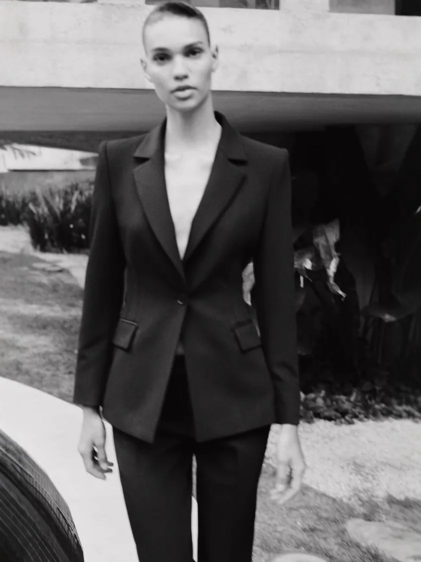 RedWomen's Suit Party Prom Wedding Slim Fit One Button Blazer Pants Outfit Evening Dresses Lady Business Work Wear 2 Piece Set