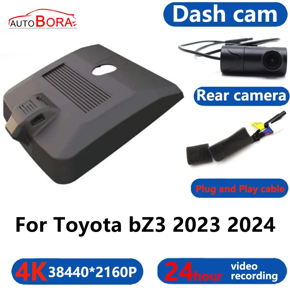 

AutoBora 4K Wifi 3840*2160 Car DVR Dash Cam Camera 24H Video Monitor For Toyota bZ3 2023 2024