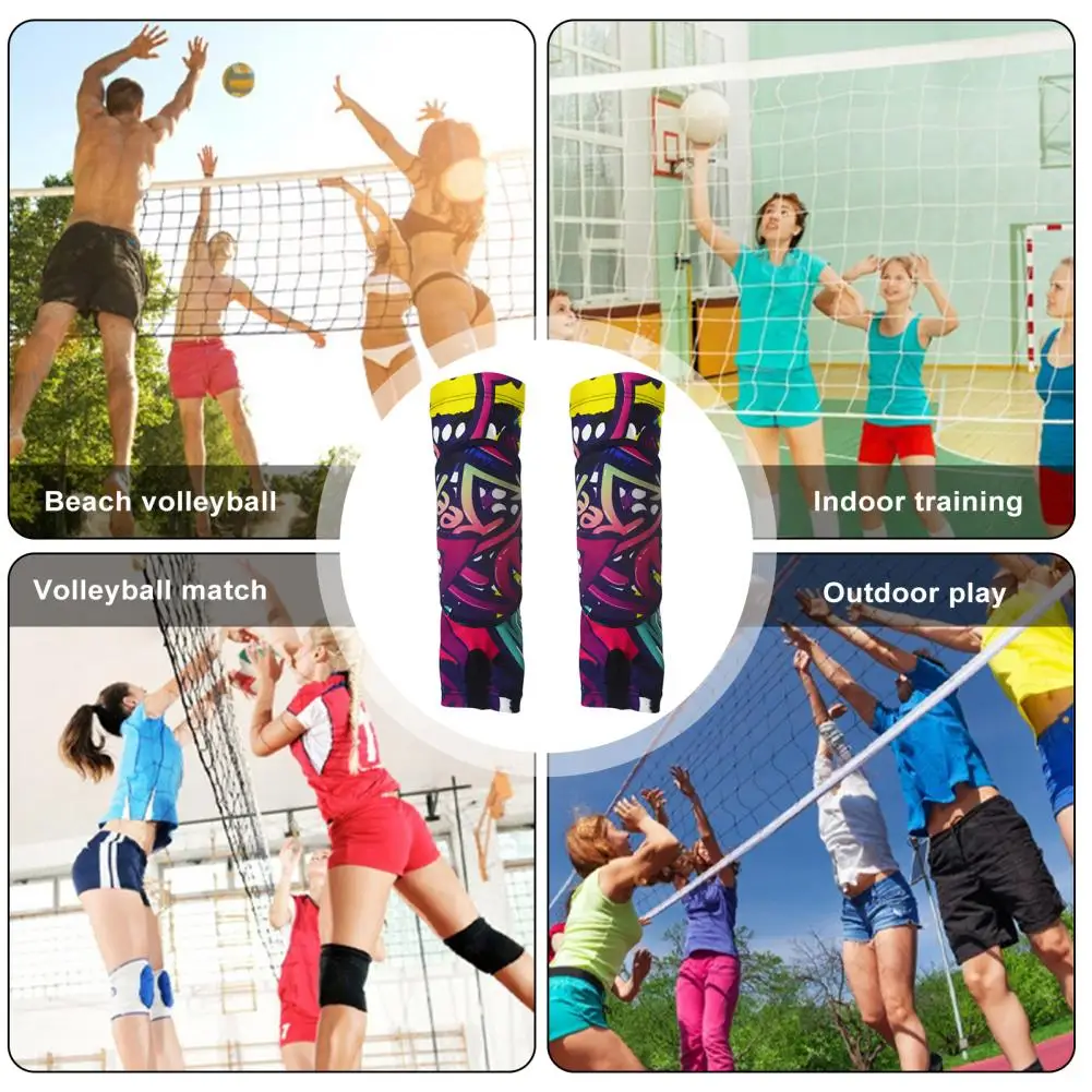 

Breathable Arm Sleeves Volleyball Sleeves Soft Breathable Volleyball Arm Sleeves with Thumb Hole for Sweat for Enhanced