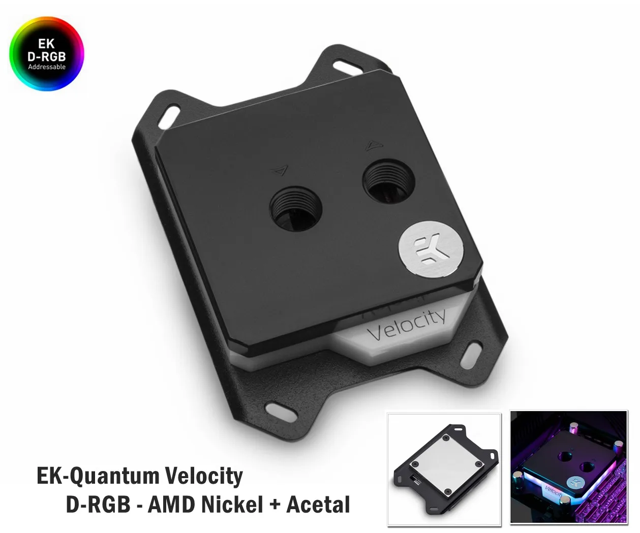 EK Quantum Velocity CPUブロック EK Water Blocks EK-Quantum Velocity D-RGB CPU Water Block for AMD