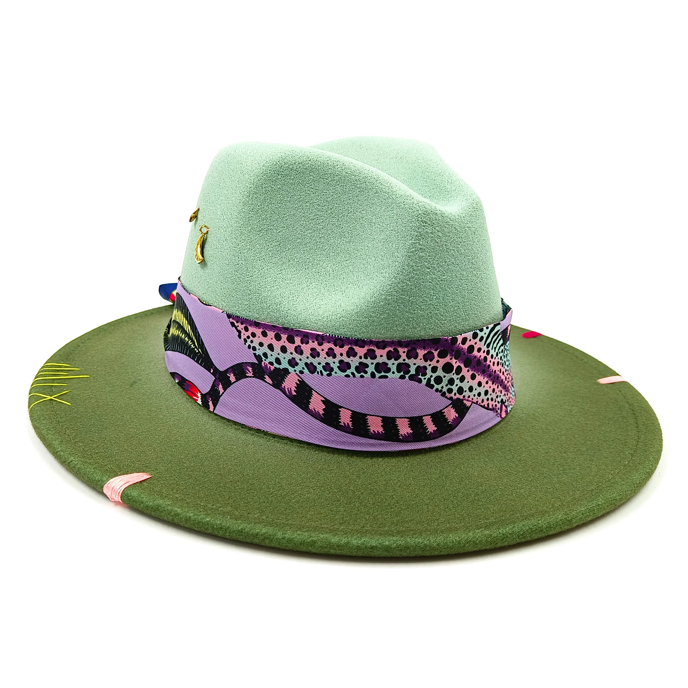 Hand sewn Fedoras  hat Irregular solid color hat panel adjustable unisex hat Fedora felt hat jazz autumn winter hat шляпа женска 2