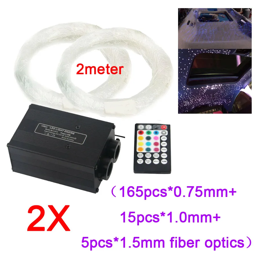 

12V 12W RGBW Fiber Optic Car Roof Headliner Star Light Kit Bluetooth APP Control