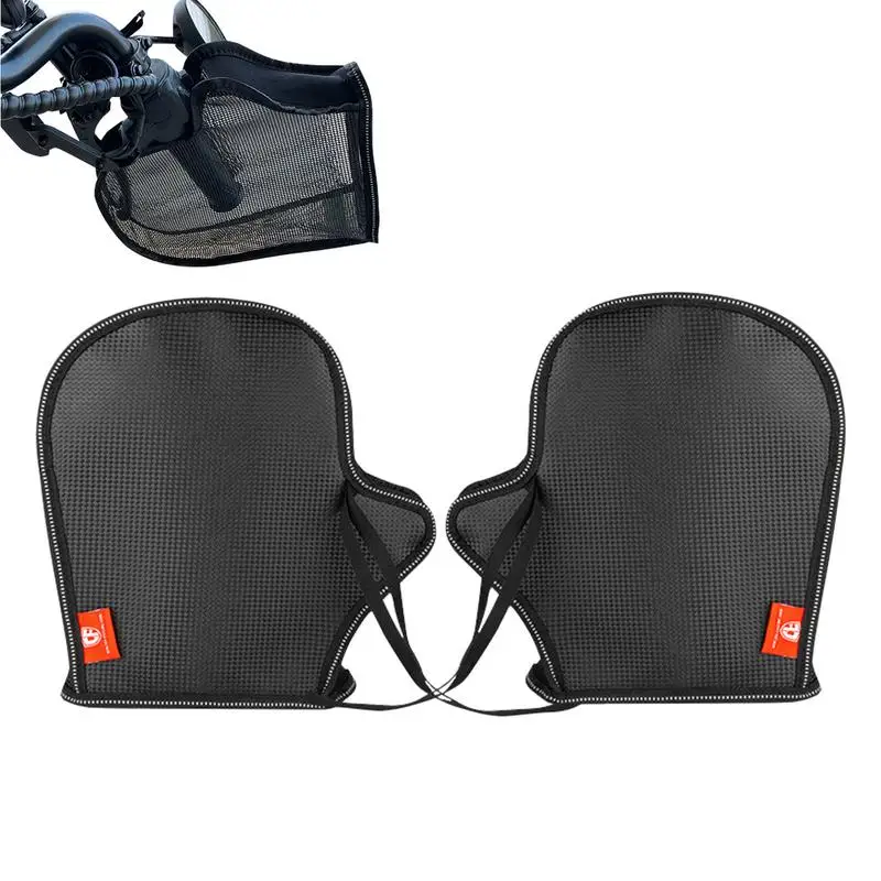 

Bike Handlebar Mittens Shockproof Reflective Handlebar Cover Ergonomic Breathable Handle Mitts Sunproof Handlebar Mittens For