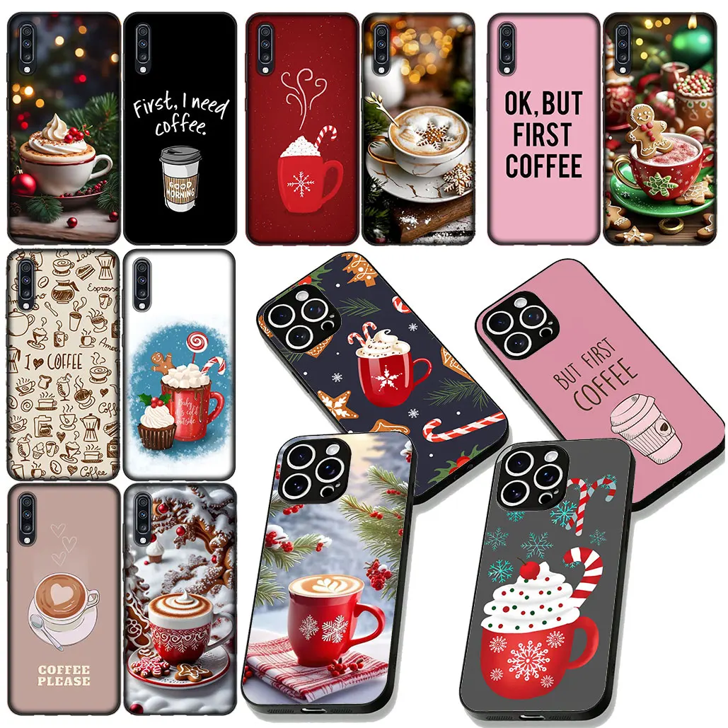 Festive Coffee Christmas Phone Cover - Durable Protective Case