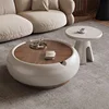 2402-ca3704.jpg Modern Minimalist Round Coffee Table with Hidden Storage – Stylish Living Room Center Table Set