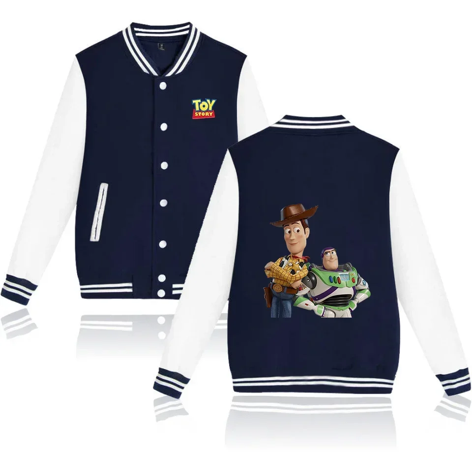 Disney Toy Story Buzz Lightyear Varsity Baseball Bomber Jacket Men Women Hip Hop Harajuku Jackets Kids Boys Girls Single Coats