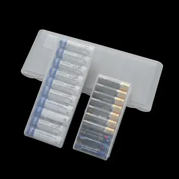Conteneur dur en plastique à 10 fentes, boîte de rangement de piles pour accessoires d'organisation de piles AAA/AA/18650 1