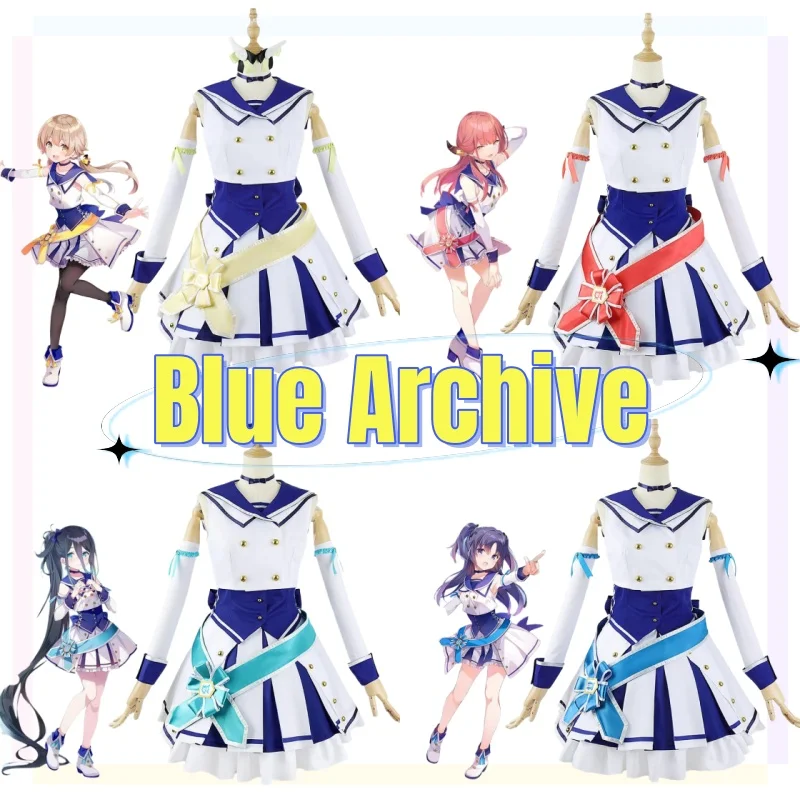 

Anime Game Blue Archive Cosplay Costume Clothes Uniform Hayase Yuka Rikuhachima Aru Ajitani Hifumi Tendou Arisu Cosplay Woman