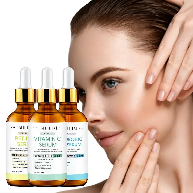 Vitamin C Serum  Brightening Serums For Glowing Boost 30ml Hydrating Hyaluronic Acid Serums For Women Face Dark Spots Lifting