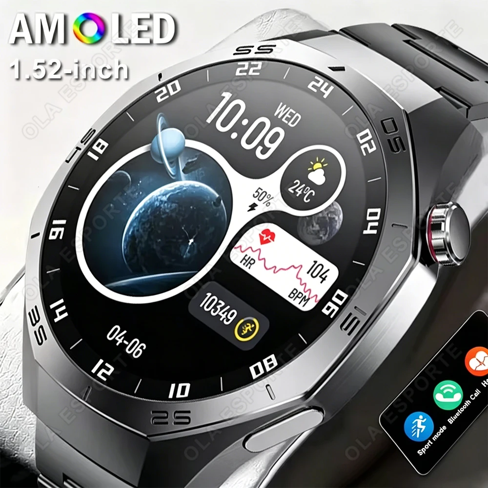 Watch 5 Pro Smart Watch Men Bluetooth Call GPS Trajectory NFC 1.52" 360*360 AMOLED HD Screen Heart Rate Monitor SmartWatch HW12 1