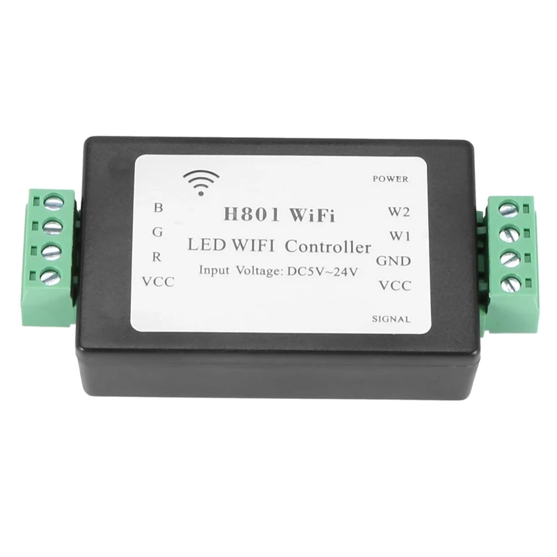 

3X H801 RGBW LED WIFI Controller LED RGB Controller DC5-24V Input For 5050 2835 3528 SMD LED Strip Light Tape Ribbon