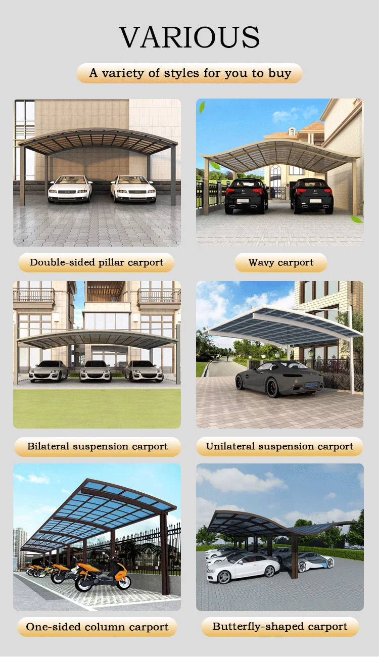 Canopy Tent Modern Custom Parking Shed Sunshade Awning Patio Pergola Aluminum Al