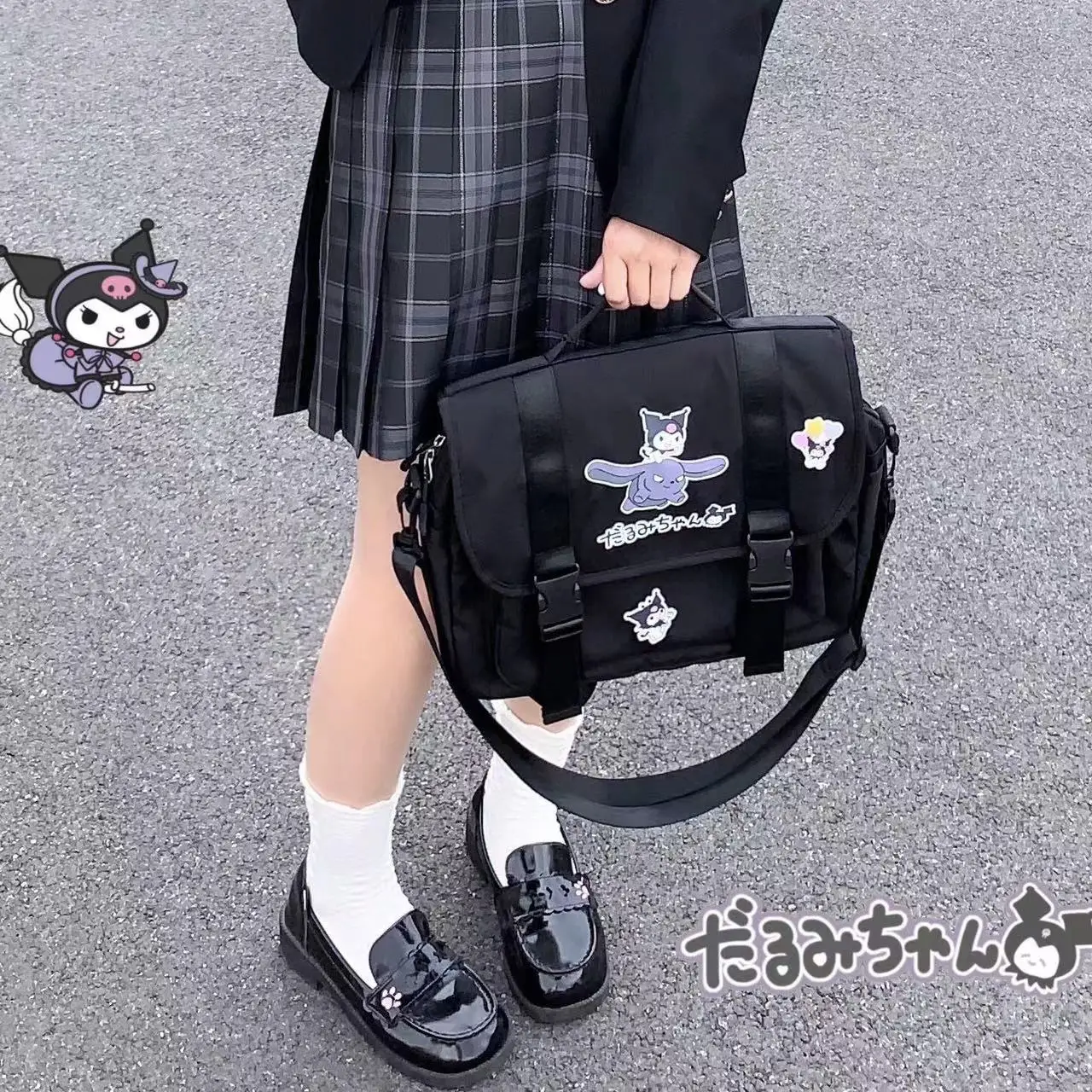 Sanurgente-Sac à bandoulière pour femme, Hello Kitty, Cinnamonroll, Kuromi,  sac portable pour téléphone portable, sacs de messager Anime pour filles