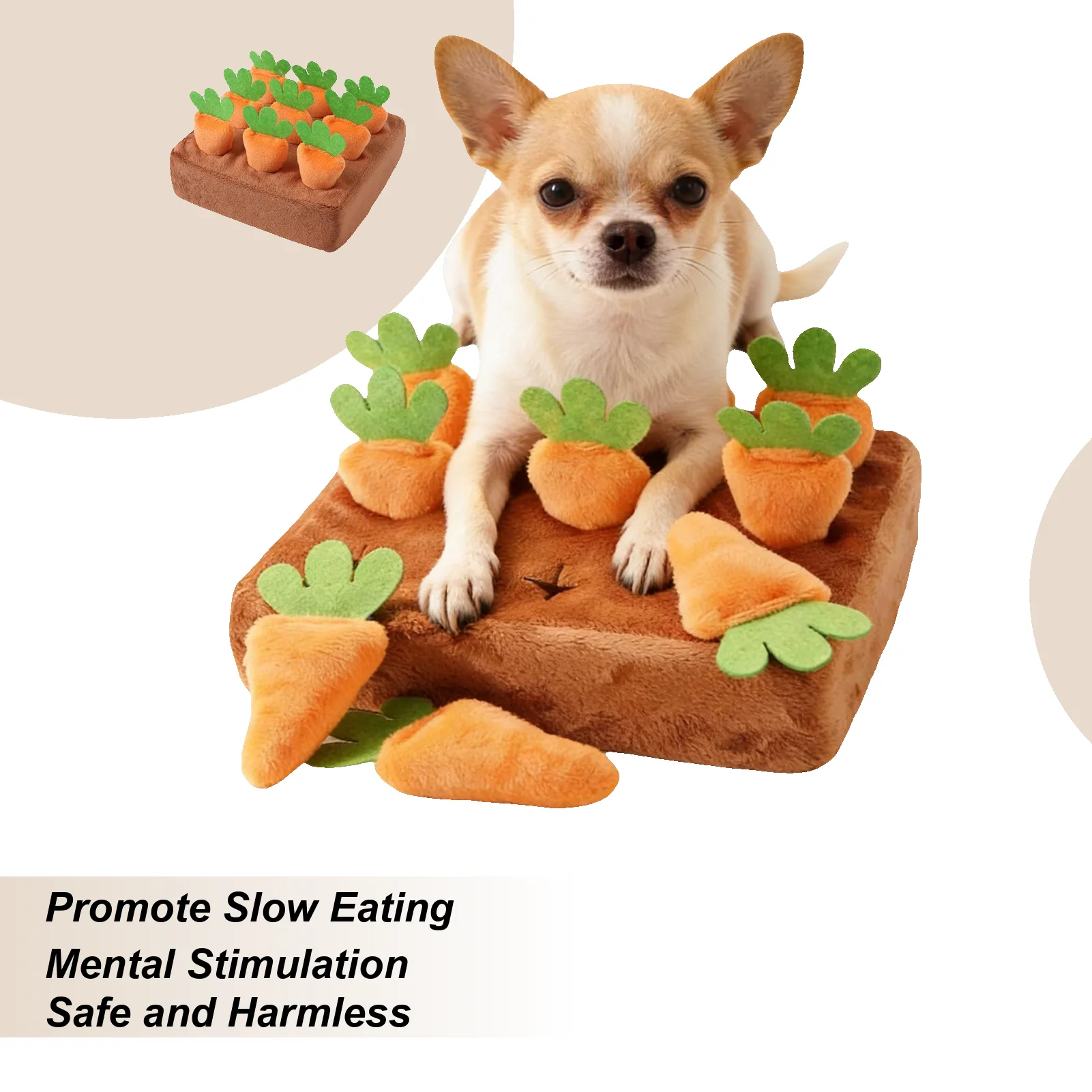 Sniff Mat For Dogs Interactive Feeding Games With Carrots Puppy Snuffle ...