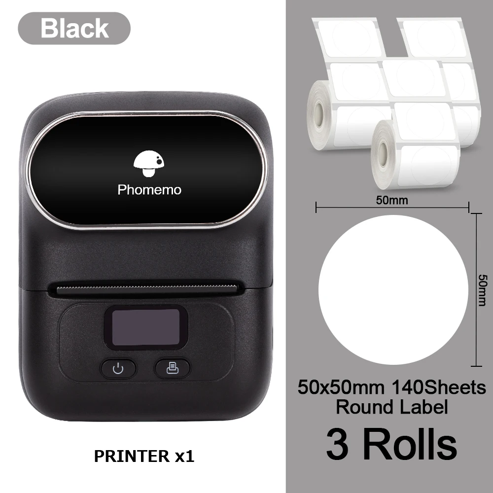 small phone printer Phomemo M110 Mini Portable Thermal Label Printer Multi-function Self-Adhesive Sticker Label Maker Machine for Office Clothes Tag mini handheld printer Printers