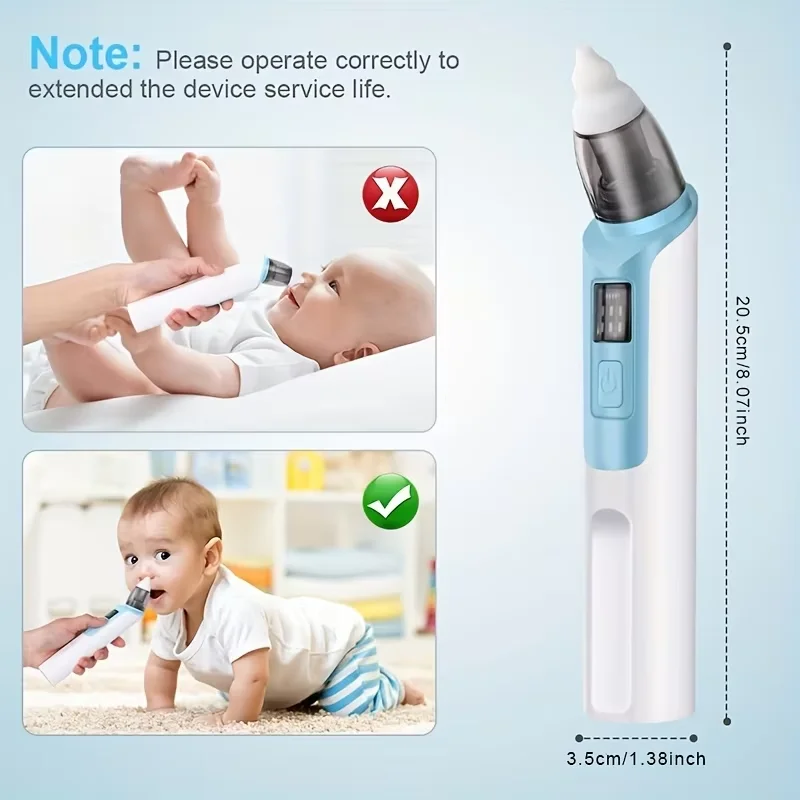 Rechargeable Nasal Absorber Silent Baby Obstruction Rhinitis Cleaner Nasal Aspirator Nose Snot Cleaner For Newborns Tools