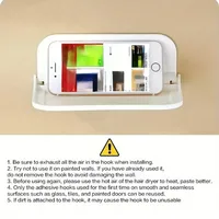 1pc Foldable Wall-mounted Shelf, For Bathroom, Toilet, Kitchen, Bedside, No Drilling Phone Storage, Wifi Router Storage 5