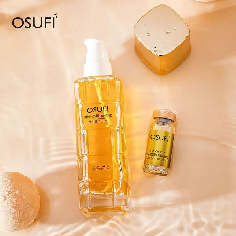OSUFI Fibronectin Peptides Serum Essential Oil Set Moisturizing Brighten Firming Essence Face Skin Care