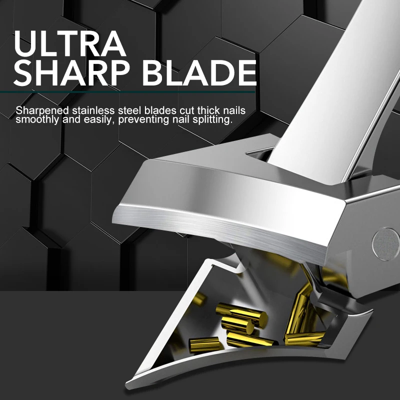 Slanted Edge Nail Clippers with Catcher Stainless Steel Ingrown Fingernail Toenail Cutter Trimmer Manicure Tools 1Pcs toe nail clipper nail clipper nail clippers